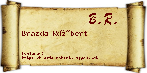 Brazda Róbert névjegykártya