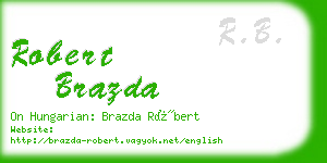 robert brazda business card